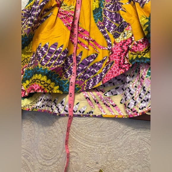 NWT FARM RIO Beaded Macaws Puff Sleeve Midi Dress Size XL - Picture 9 of 9